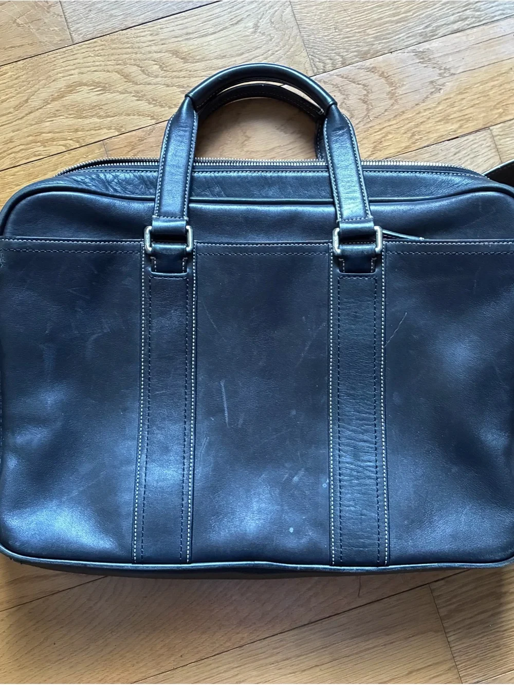 Coach Black Leather Men's Briefcase Messenger Bag - Classic Professional Y2K - Picture 2 of 6